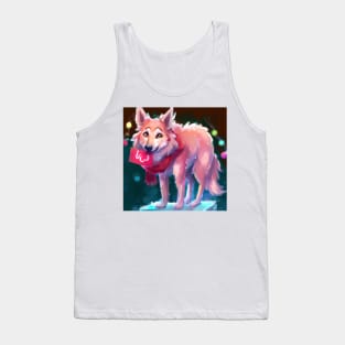 Cute Alpha Wolf Drawing Tank Top